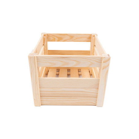 Ekologiczna drewniana skrzynka sosnowa 29,5 x 34,5 x 23,5 cm Uniwersalna Dekoracja