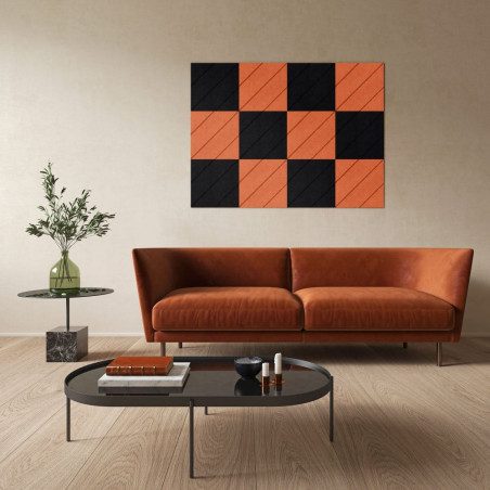 Płytka Filcowa Akustyczna Kwadratowa Czarna 40x40cm 2szt