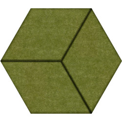 Płytka filcowa akustyczna heksagon zielona wzór frezowany 46x40cm 2szt